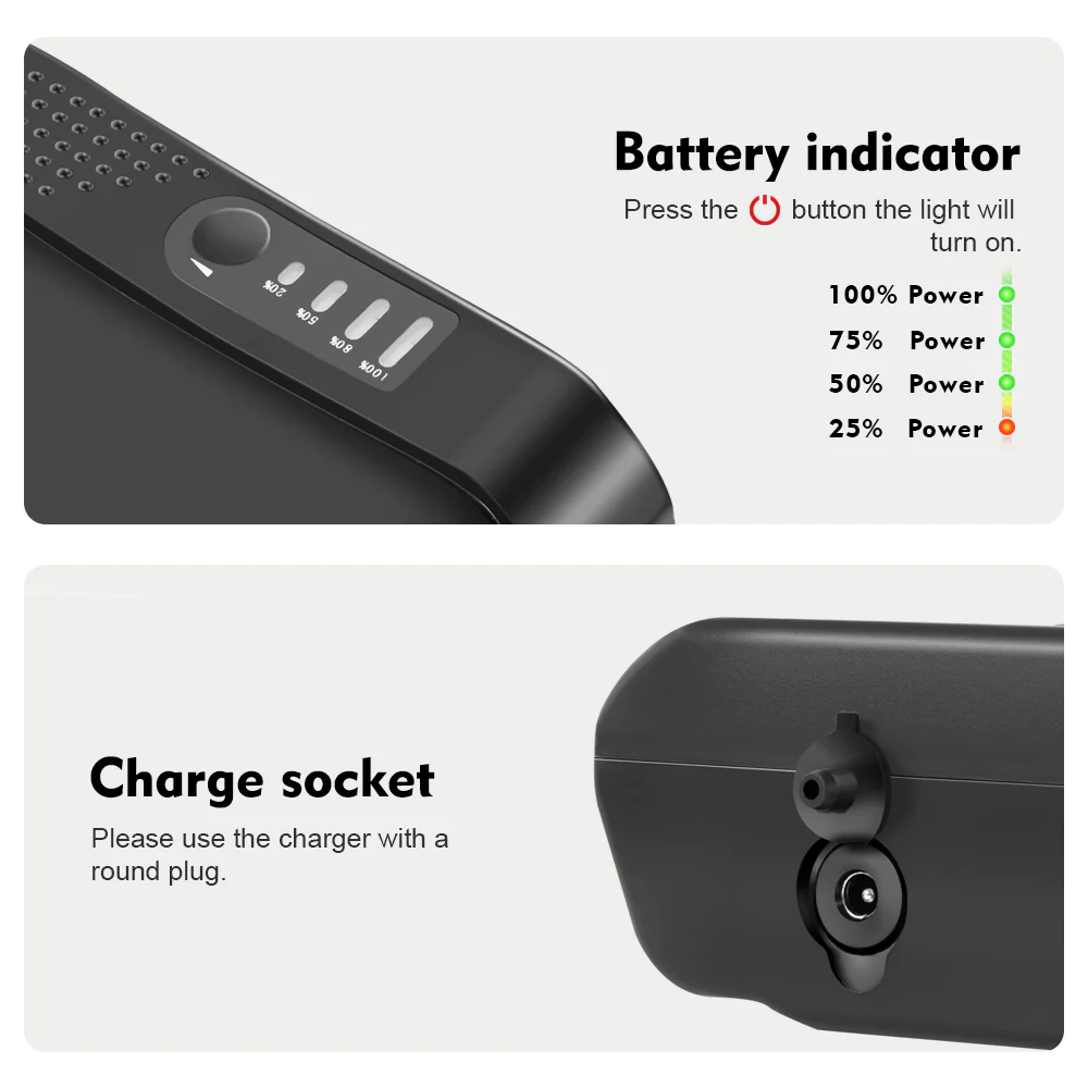 24V10.4Ah Lithium-ion Rear E-Bike Battery Pack without Original Battery Shell - Image 3