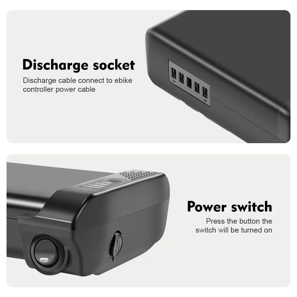 24V10.4Ah Lithium-ion Rear E-Bike Battery Pack without Original Battery Shell - Image 4