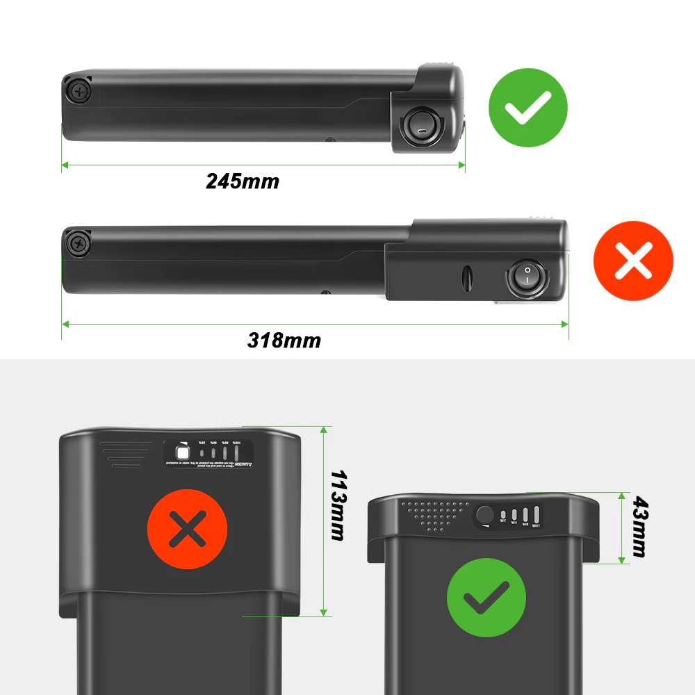 24V10.4Ah Lithium-ion Rear E-Bike Battery Pack without Original Battery Shell - Image 7