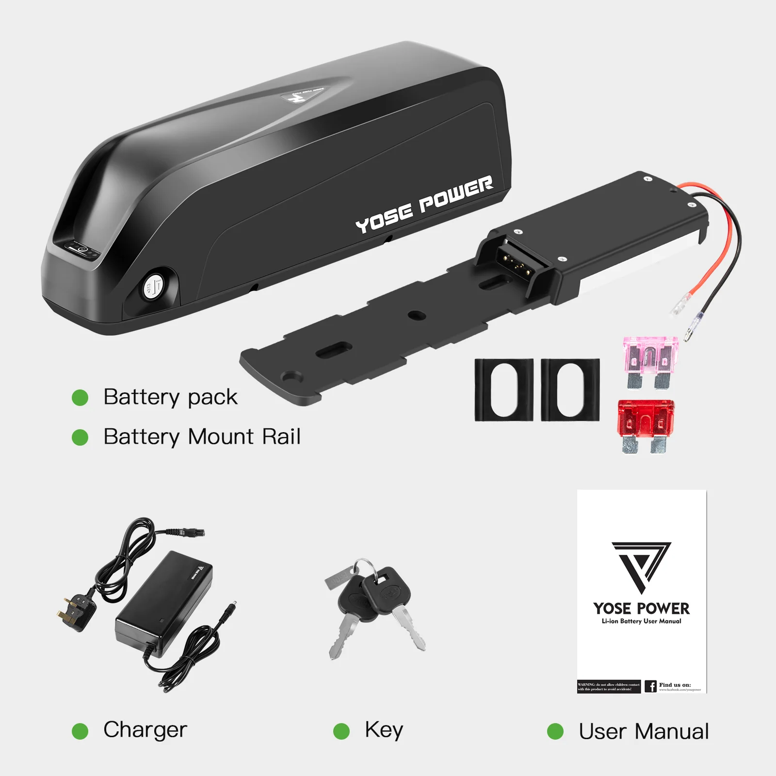 36V 18Ah E-Bike Li-ion Battery Hailong-MIX with 5 Gold-Plated Round Plug replace for YOSE POWER 13Ah Hailong Battery - Image 8