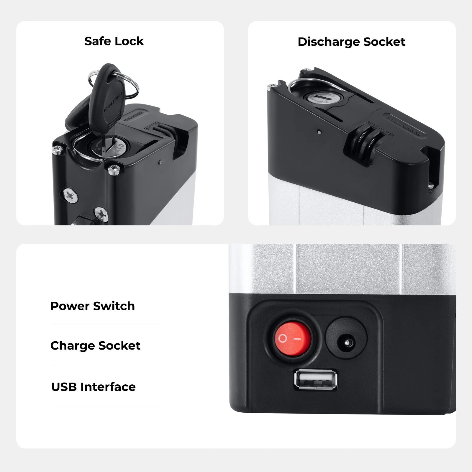 36V9.6Ah(355Wh) E-Bike Li-ion Battery USB Port without Charger Zundapp Z101 and F.lli Schiano - Image 5