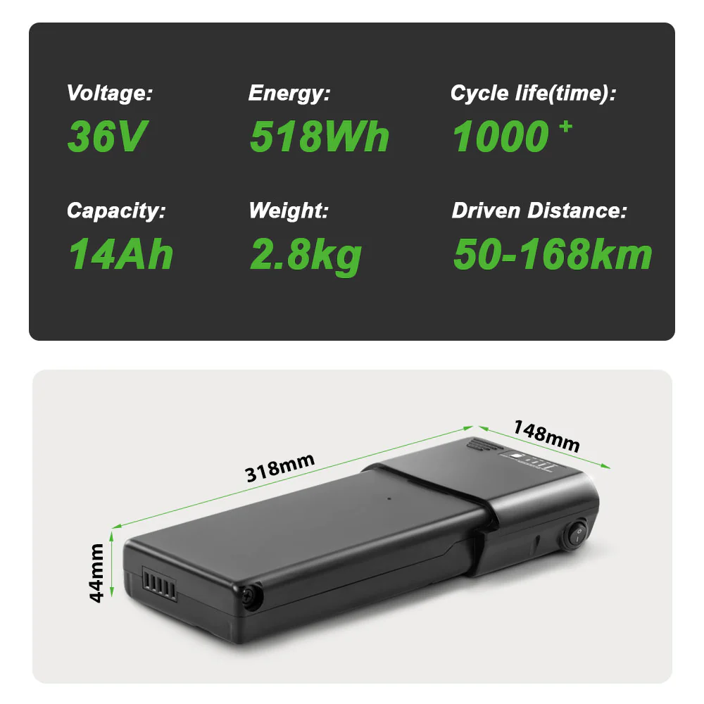 36V10.4Ah E-Bike Li-ion Battery Pack without Original Battery Shell - Image 3