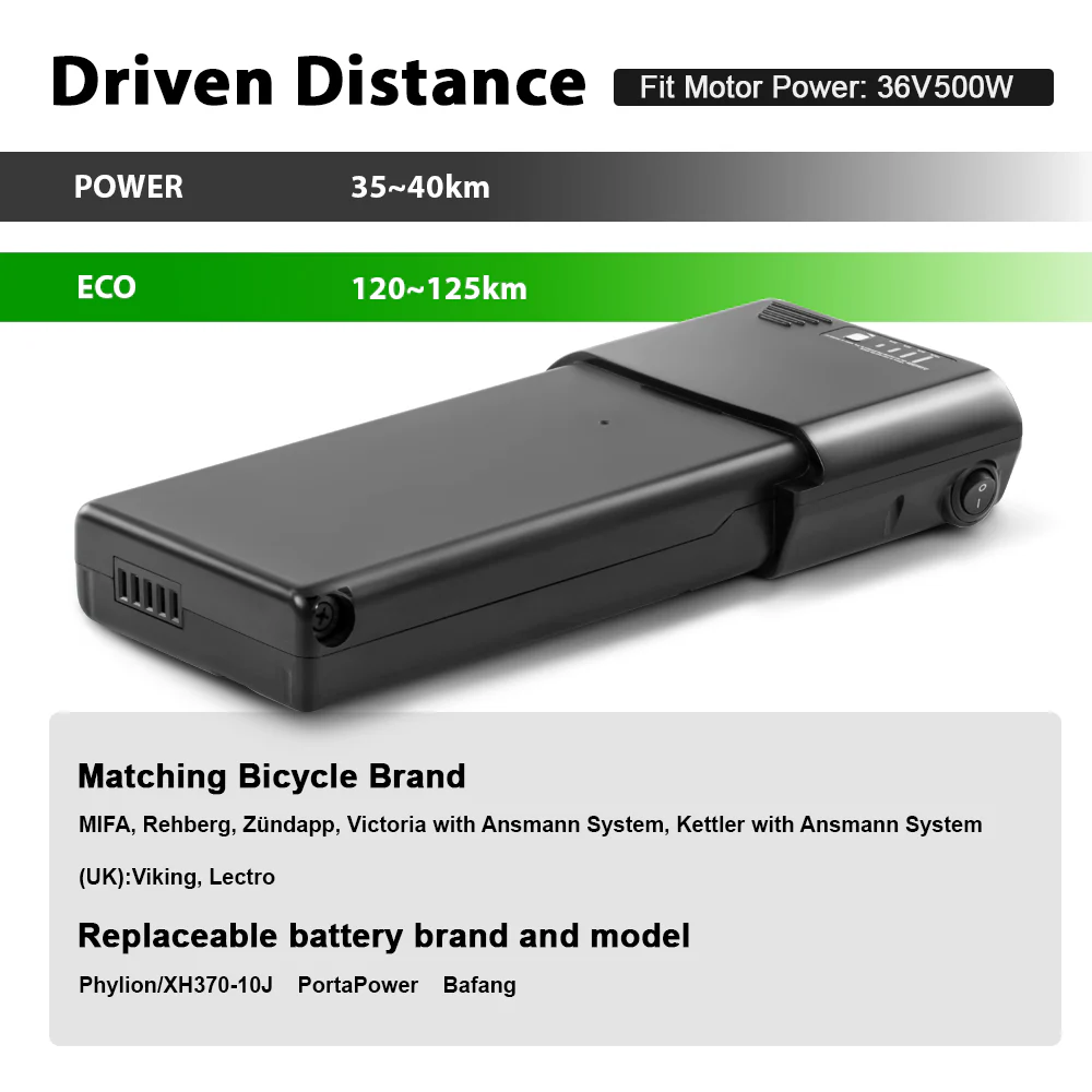36V10.4Ah E-Bike Li-ion Battery Pack without Original Battery Shell - Image 7