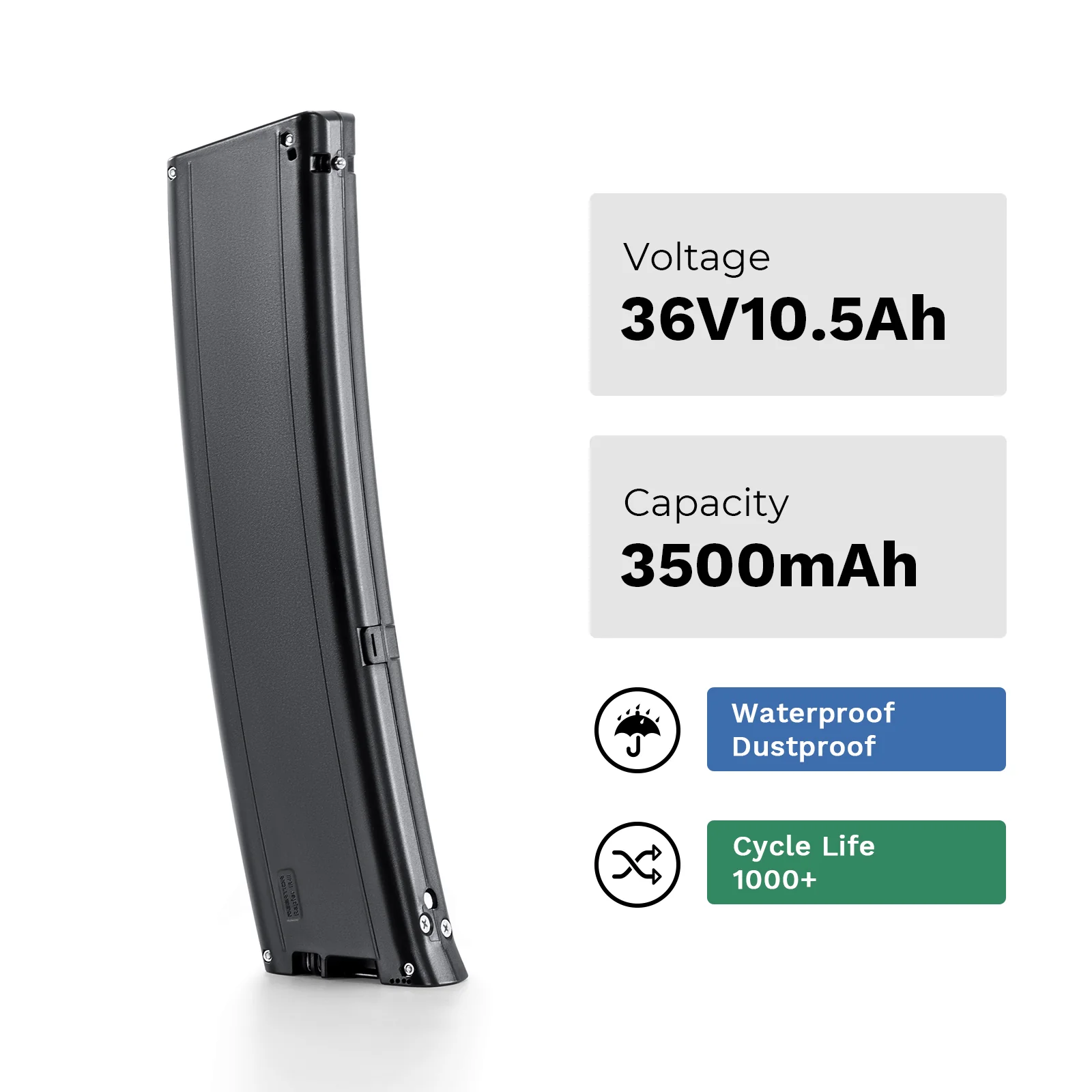 36V10.5Ah(388Wh) E-Bike Li-ion Battery without Charger for Reention Rapier IR-III - Image 2