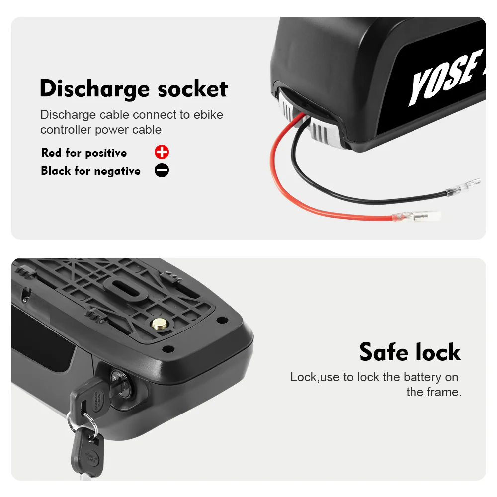 36V13Ah HL-I Down Tube Lithium-ion E-bike Battery - Image 4