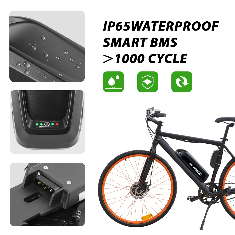 36V13Ah HL-I Down Tube Lithium-ion E-bike Battery - Image 5
