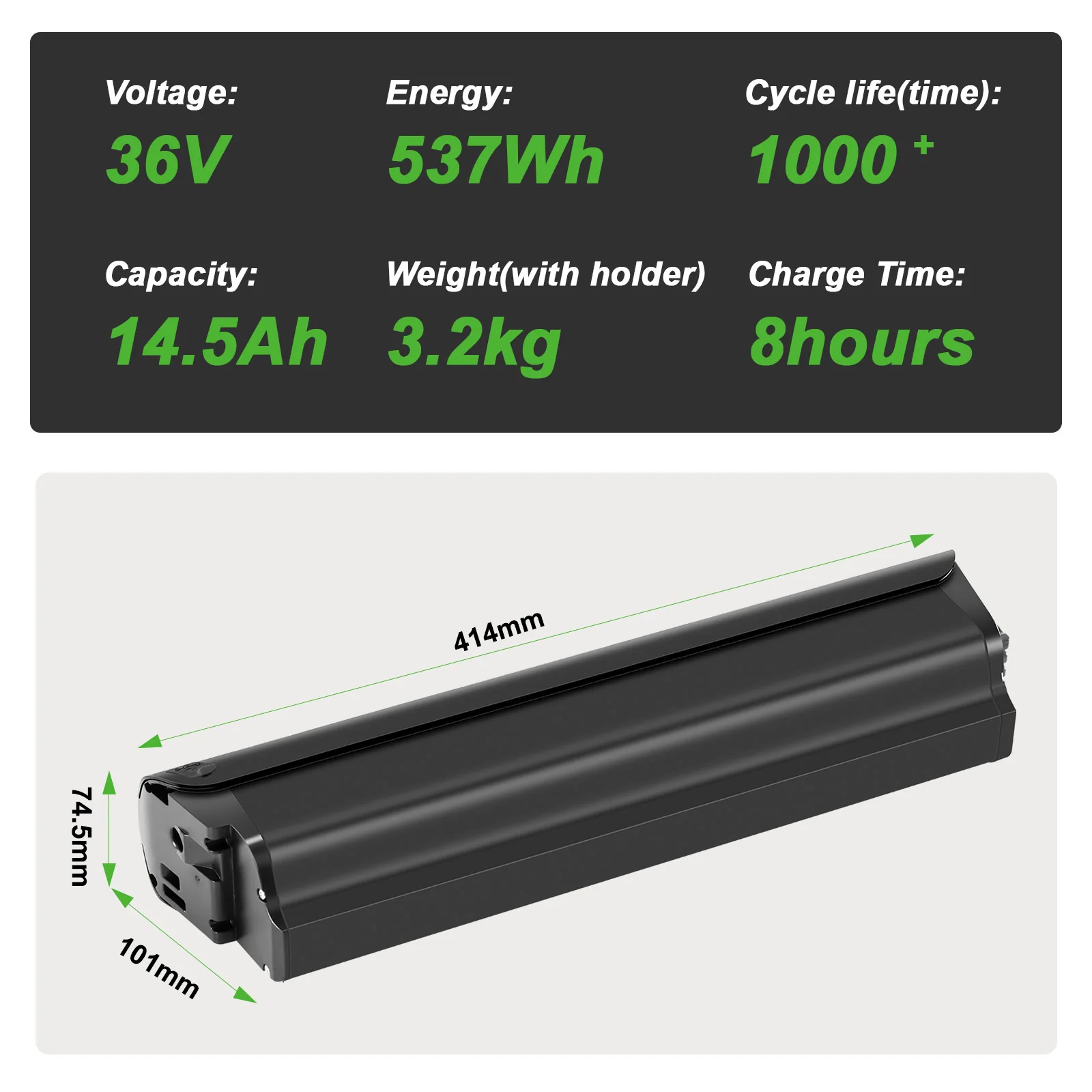 36V14.5Ah E-bike Li-ion Battery for 2022 Polluno, netunopollunopro, netunopro - Image 2