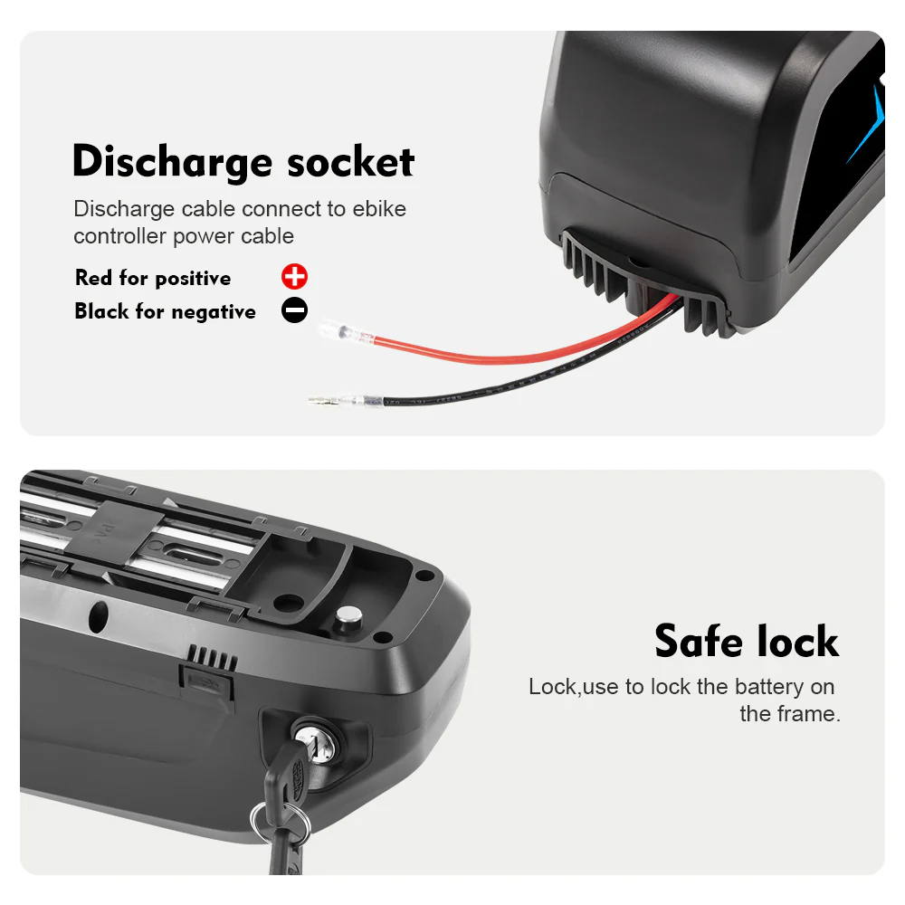 36V15.6Ah/36V17.4Ah/48V13Ah HL1-2 Hailong Down Tube Lithium-ion E-bike Battery - Image 5