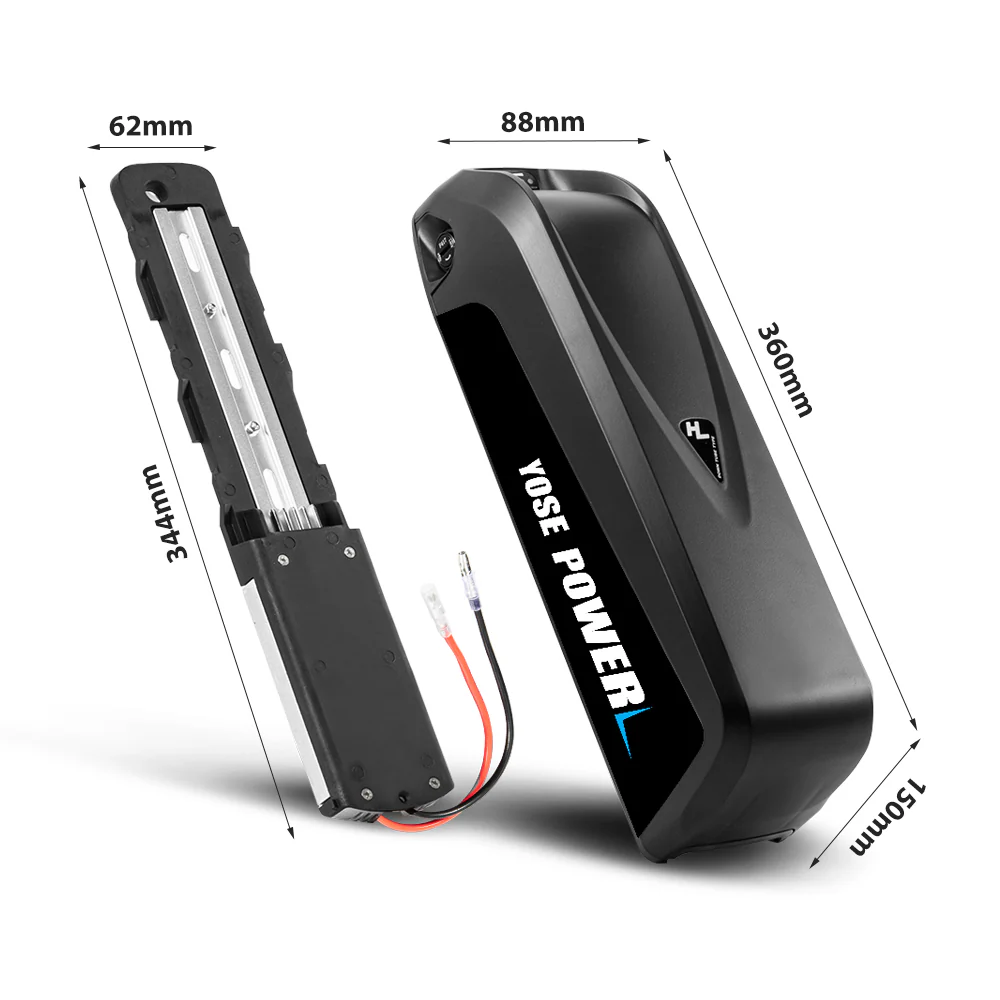36V15.6Ah HL Plus Li-ion E-bike Battery with 5 Pins Plug Not Round Pins and XT60 Adapter - Image 7