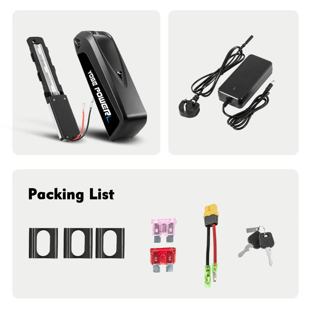 36V15.6Ah HL Plus Li-ion E-bike Battery with 5 Pins Plug Not Round Pins and XT60 Adapter - Image 8