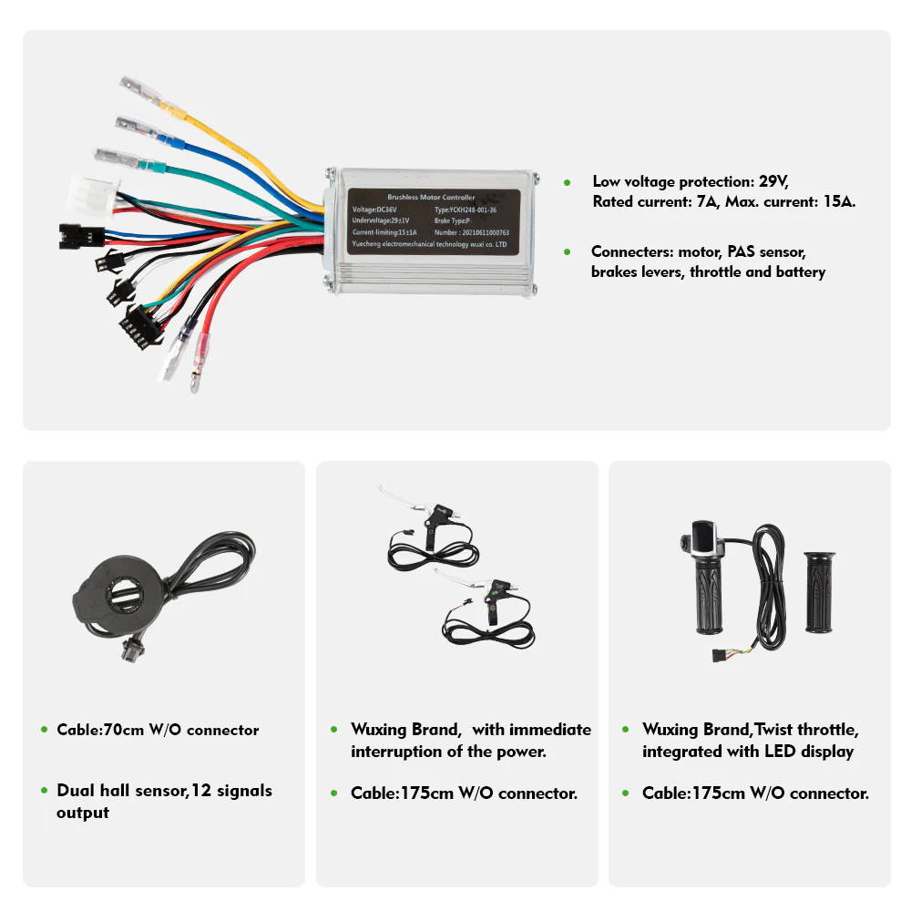 36V250W 26"/28" Rear Ebike Conversion Kit for Freewheel Non waterproof - Image 4
