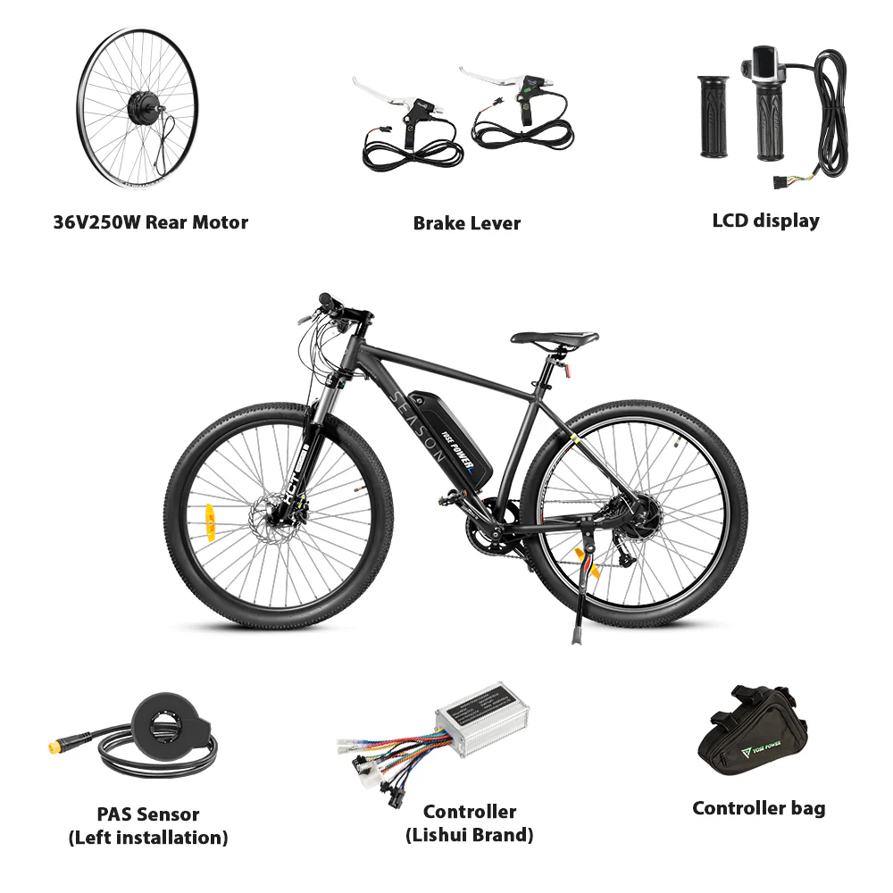 36V250W 26"/28" Rear Ebike Conversion Kit for Freewheel Non waterproof - Image 6