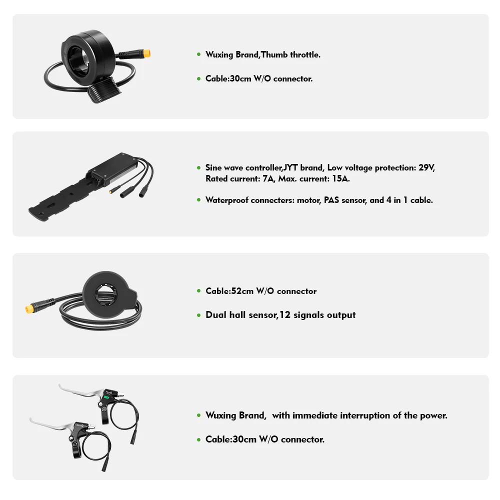 36V350W 26"/27.5"/28" Rear E-Bike Conversion Kit for Cassette with 36V13Ah HL1 Battery - Image 5