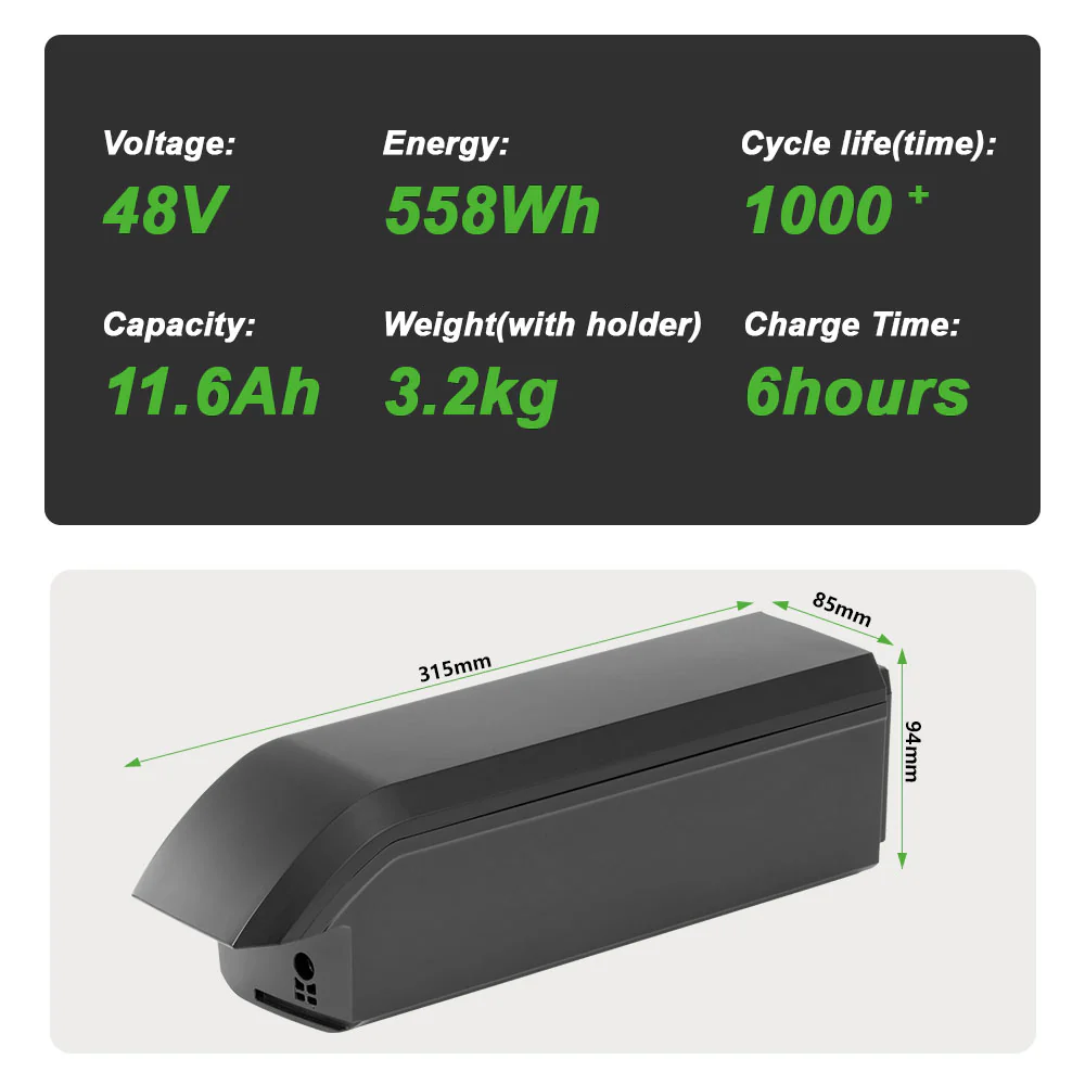 48V 11.6Ah(558Wh) Phylion Battery SF-06S Joycube Battery JCEB480-11.6 for E-Bikes Pedelecs Fischer - Image 3