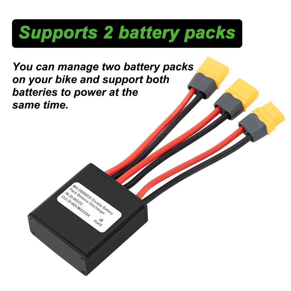 Dual Battery Parallel Module Adapter 20V‑80V20A Increase Capacity MS-DBB8020 - Image 4