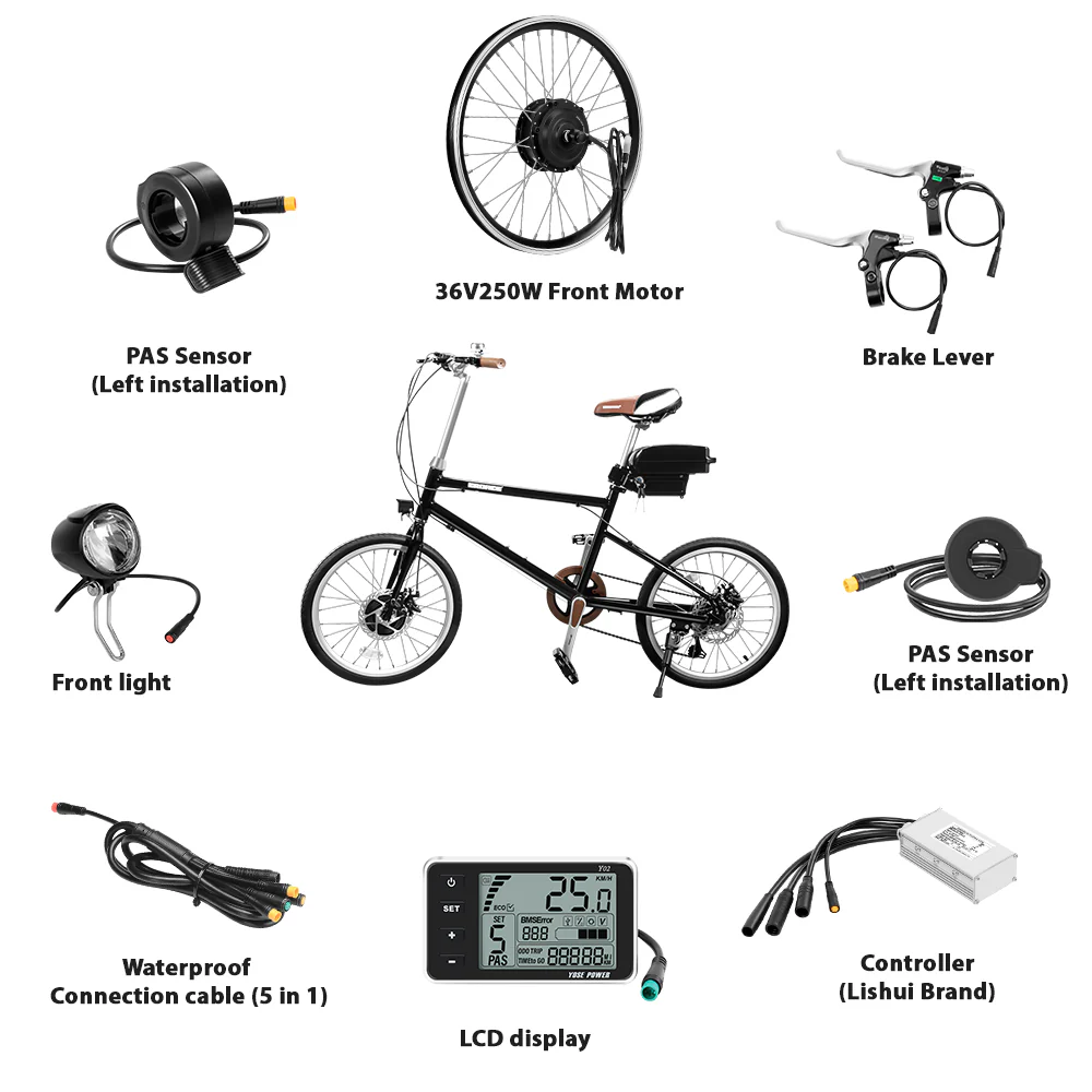 36V250W 20" Front E-Bike Conversion Kit - Image 6