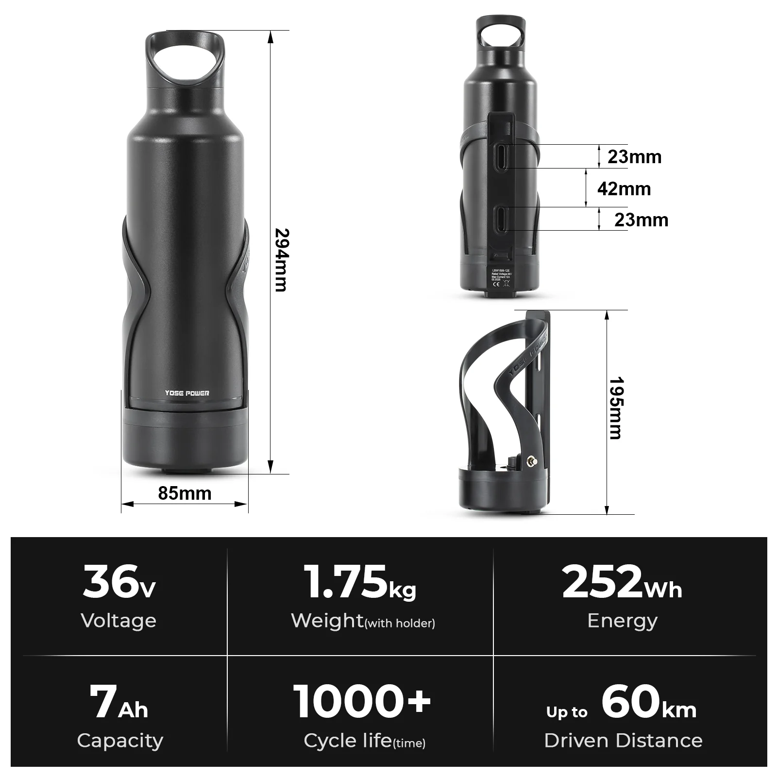 E-Bike Conversion Kit 36V250W 26"/28" Rear Cassette Motor Kit with 36V Bottle Battery Samsung Cell and Integrated Torque PAS Sensor Model A3pro - Image 5