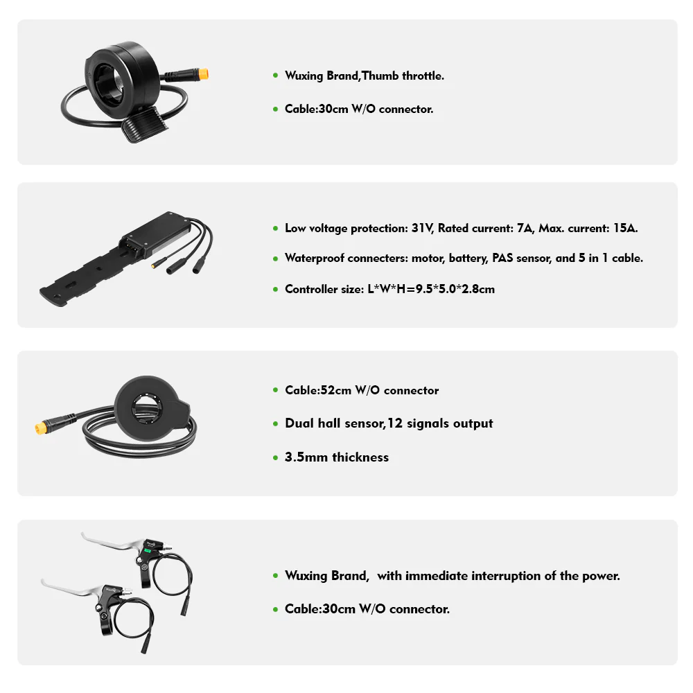 36V250W 26"/28" Front E-Bike Conversion Kit + 36V15.6Ah HL Plus Battery - Image 6