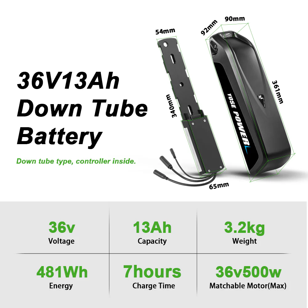 36V250W 26"/27.5"/28" Rear E-Bike Conversion Kit for Cassette with 36V13Ah HL1 Battery - Image 4